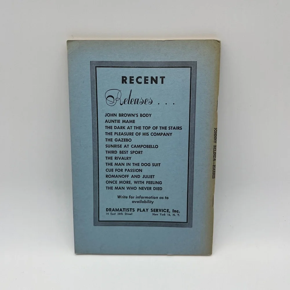Johnny Belinda Play Elmer Harris Dramatists Play Service‎ Vintage Theater